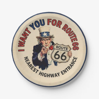 Oom Sam Route 66 Retro Papieren Bord