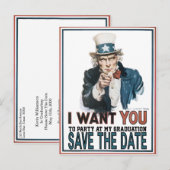  oom Sam Save The Date Announounding Aankondigingskaart (Voorkant / Achterkant)