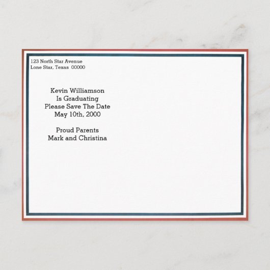 oom Sam Save The Date Announounding Aankondigingskaart (Achterkant)