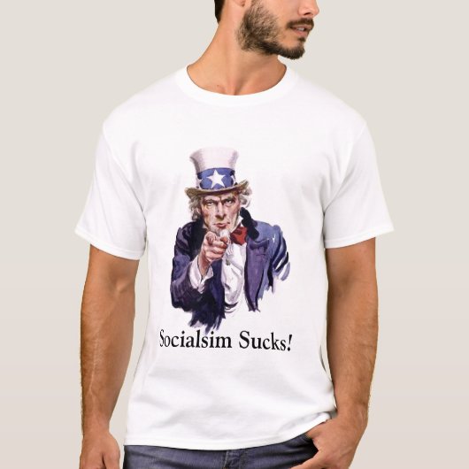 oom-sam, Socialsim Sucks! T-shirt (Voorkant)
