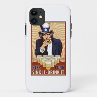 oom Sam speelt bierpong Case-Mate iPhone Case