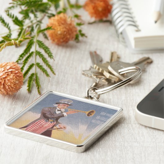 Oom Sam speelt de bugle Sleutelhanger (Zijkant)