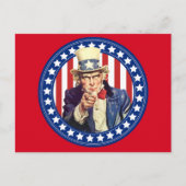 Oom Sam Stars en Stripes Briefkaart (Voorkant)