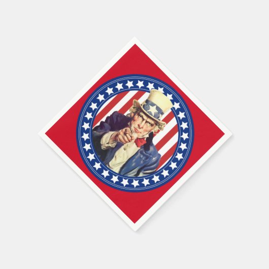 Oom Sam Stars en Stripes Servetten (Hoek)