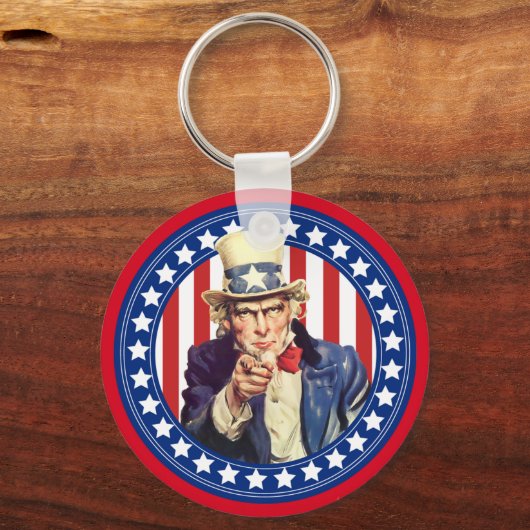 Oom Sam Stars en Stripes Sleutelhanger (Voorkant)