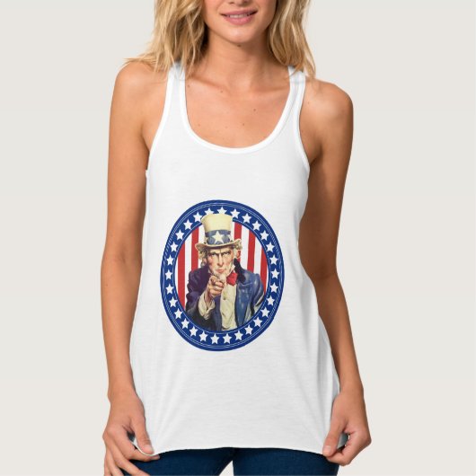 Oom Sam Stars en Stripes Tanktop (Voorkant)