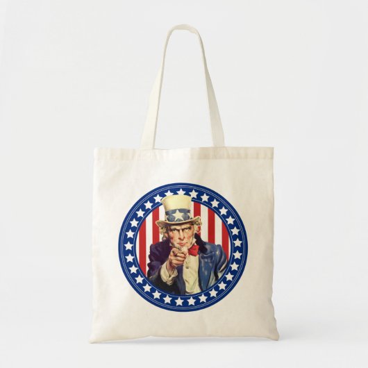 Oom Sam Stars en Stripes Tote Bag (Voorkant)