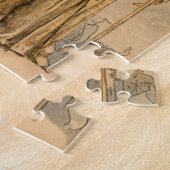  Oom Sam Statue Liberty Republic Antiek Legpuzzel (Zijkant)