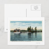 Oom Sam Steamer op het eiland Loon Briefkaart (Voorkant / Achterkant)