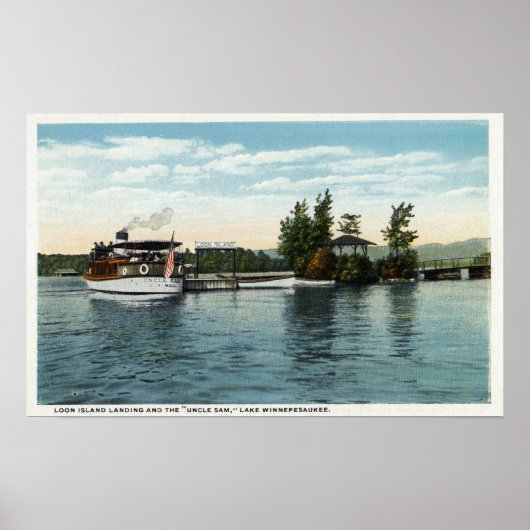 Oom Sam Steamer op het eiland Loon Poster (Voorkant)