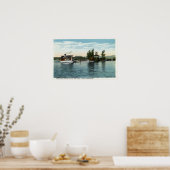 Oom Sam Steamer op het eiland Loon Poster (Keuken)