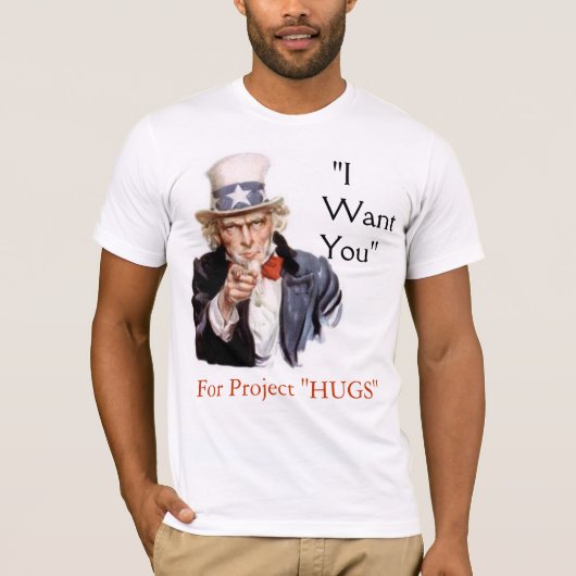 "Oom Sam steunt het "HUGS"-project T-shirt (Voorkant)