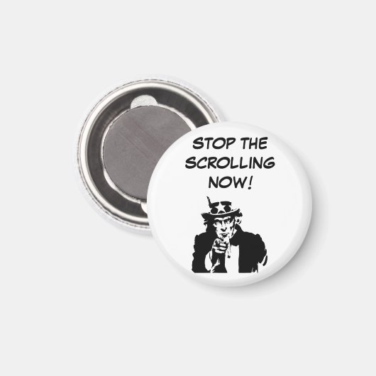 Oom Sam stopt nu met schuiven Magneet (Voorkant / Achterkant)