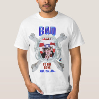 Oom Sam T Shirt slecht voor de botte - alleen wit