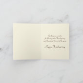 Oom Sam Thanksgiving Greetings  Kaart (Binnen)