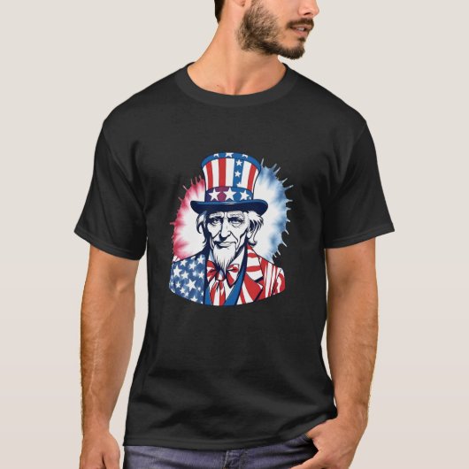 Oom Sam Tie Dye Vuurwerk T-shirt (Voorkant)