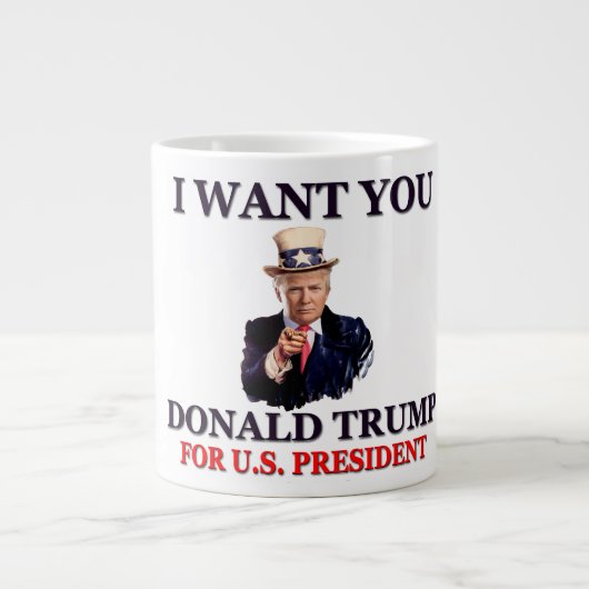 Oom Sam Trump voor President Grote Koffiekop (Voorkant)