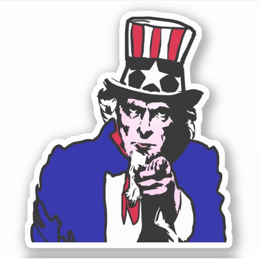 Oom Sam USA Sticker (Voorkant)