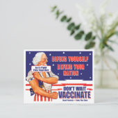 Oom Sam Vaccinate Laten we dit artikel samen bestr Briefkaart (Staand voorkant)