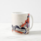 Oom Sam van 1940 aan de telefoon Koffiemok (Voorkant rechts)