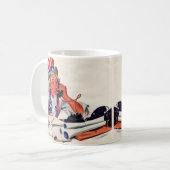 Oom Sam van 1940 aan de telefoon Koffiemok (Voorkant links)