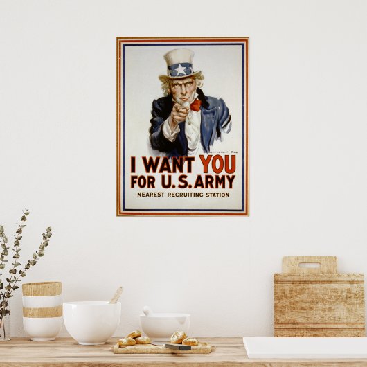 Oom Sam Vintage Poster terugwinnen (Keuken)