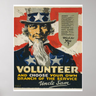 Oom Sam - Volunteer Poster