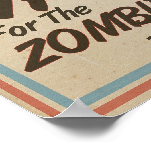 Oom Sam We willen je Zombie Apocalypse Poster (Hoek)
