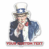 Oom Sam Werving Sticker (Voorkant)