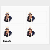 Oom Sam wijst op zijn vinger Rechthoekige Sticker (Vel)