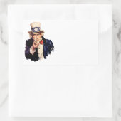 Oom Sam wijst op zijn vinger Rechthoekige Sticker (Tas)