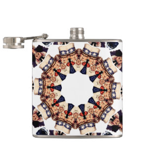 Oom Sam Wijzend Vinger Kaleidoscoop Heupfles