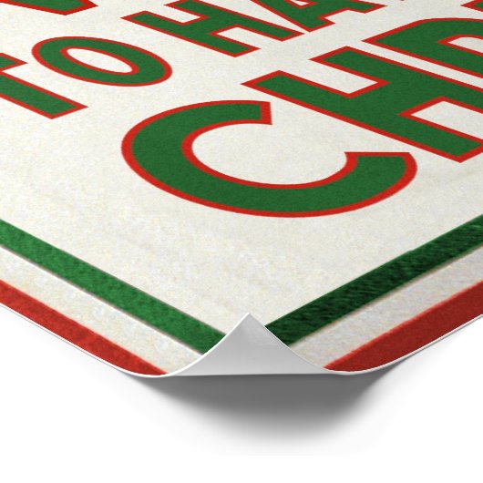 Oom Sam wil dat je een prettige kerst hebt Poster (Hoek)