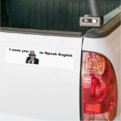 oom sam wil dat je Engels spreekt Bumpersticker (Op Truck)