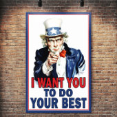 Oom Sam wil dat je JE BEST DOET Poster