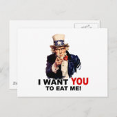 Oom Sam wil dat je me eet Briefkaart (Voorkant / Achterkant)