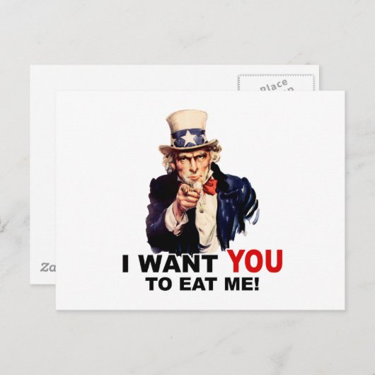 Oom Sam wil dat je me eet Briefkaart (Voorkant / Achterkant)