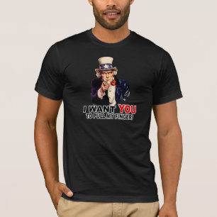 Oom Sam WIL DAT JE MIJN VINGER TREKT T-shirt