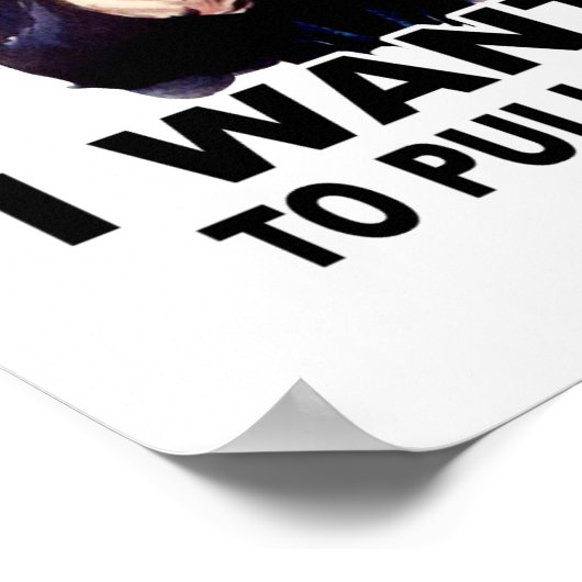 Oom Sam WIL DAT JE MIJN VINGER VERPLAATST Poster (Hoek)