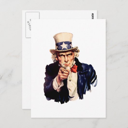 Oom Sam wil je! Briefkaart (Voorkant / Achterkant)