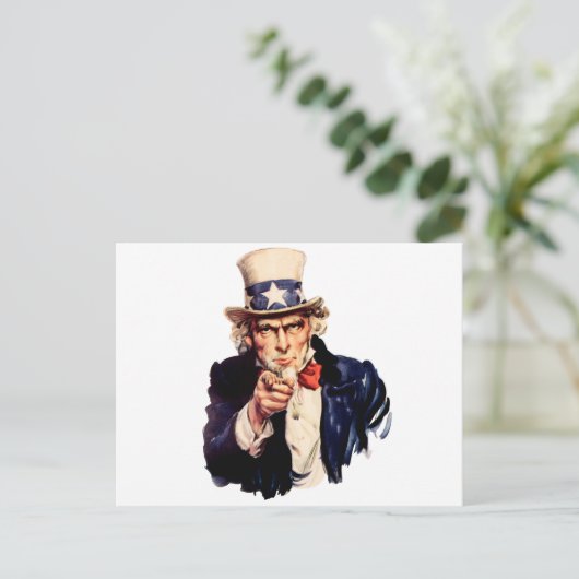 Oom Sam wil je! Briefkaart (Staand voorkant)