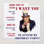 Oom Sam wil je. Kaart (Voorkant / Achterkant)