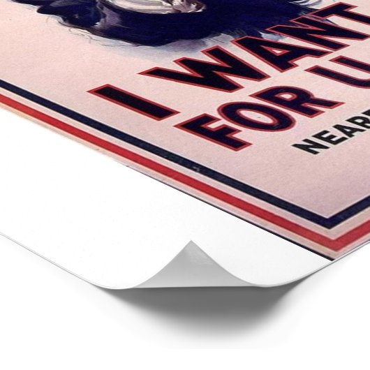 "Oom Sam wil je" Poster (Hoek)