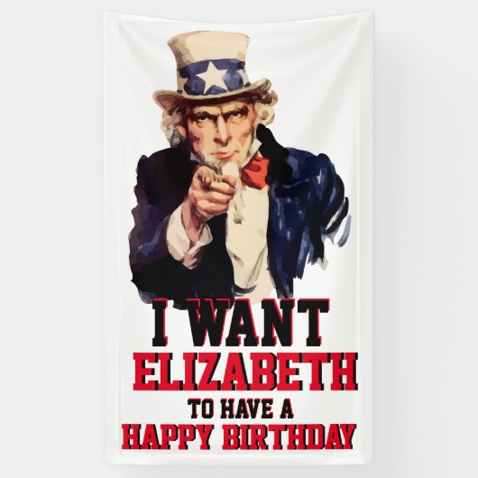 Oom Sam wil je Spandoek (Verticaal)