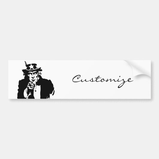 Oom Sam wil je Thunder_Cove Bumpersticker (Voorkant)