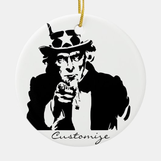 Oom Sam wil je Thunder_Cove Keramisch Ornament (Voorkant)
