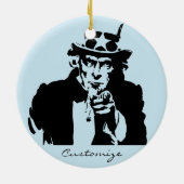 Oom Sam wil je Thunder_Cove Keramisch Ornament (Achterkant)