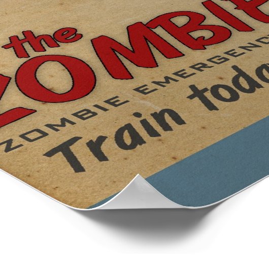 Oom Sam wil je voor Zombie Apocalypse Poster (Hoek)