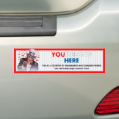 Oom Sam 'You Belong here'-Bumpersticker Bumpersticker (Op auto)