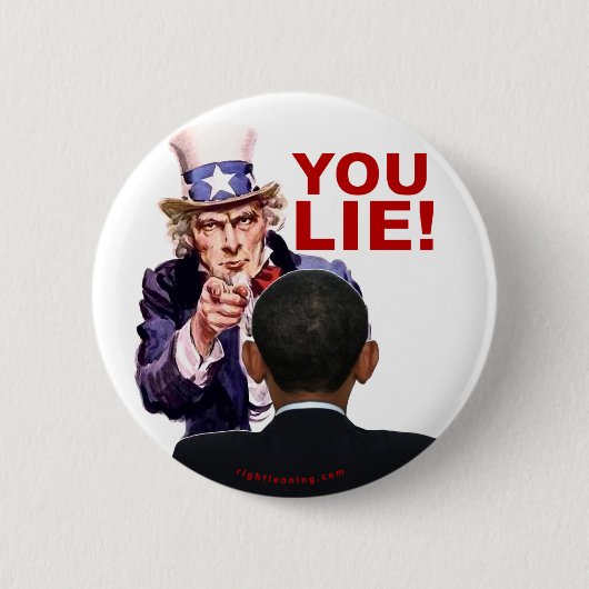 oom Sam You Lie Ronde Button 5,7 Cm (Voorkant)